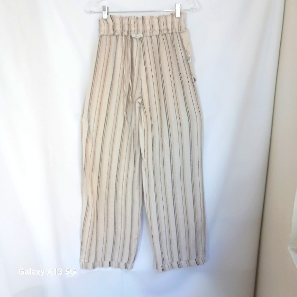 Love Tree Women's Striped Linen Blend Pants Sz M - Picture 9 of 10